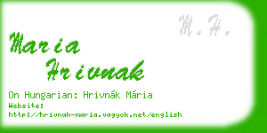 maria hrivnak business card